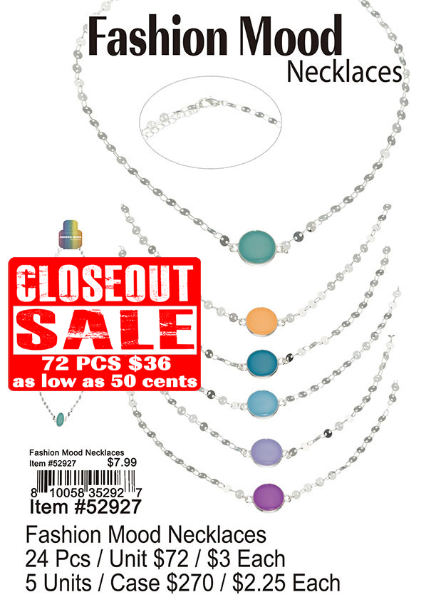 Fashion Mood Necklaces - Closeout 72 Pcs.